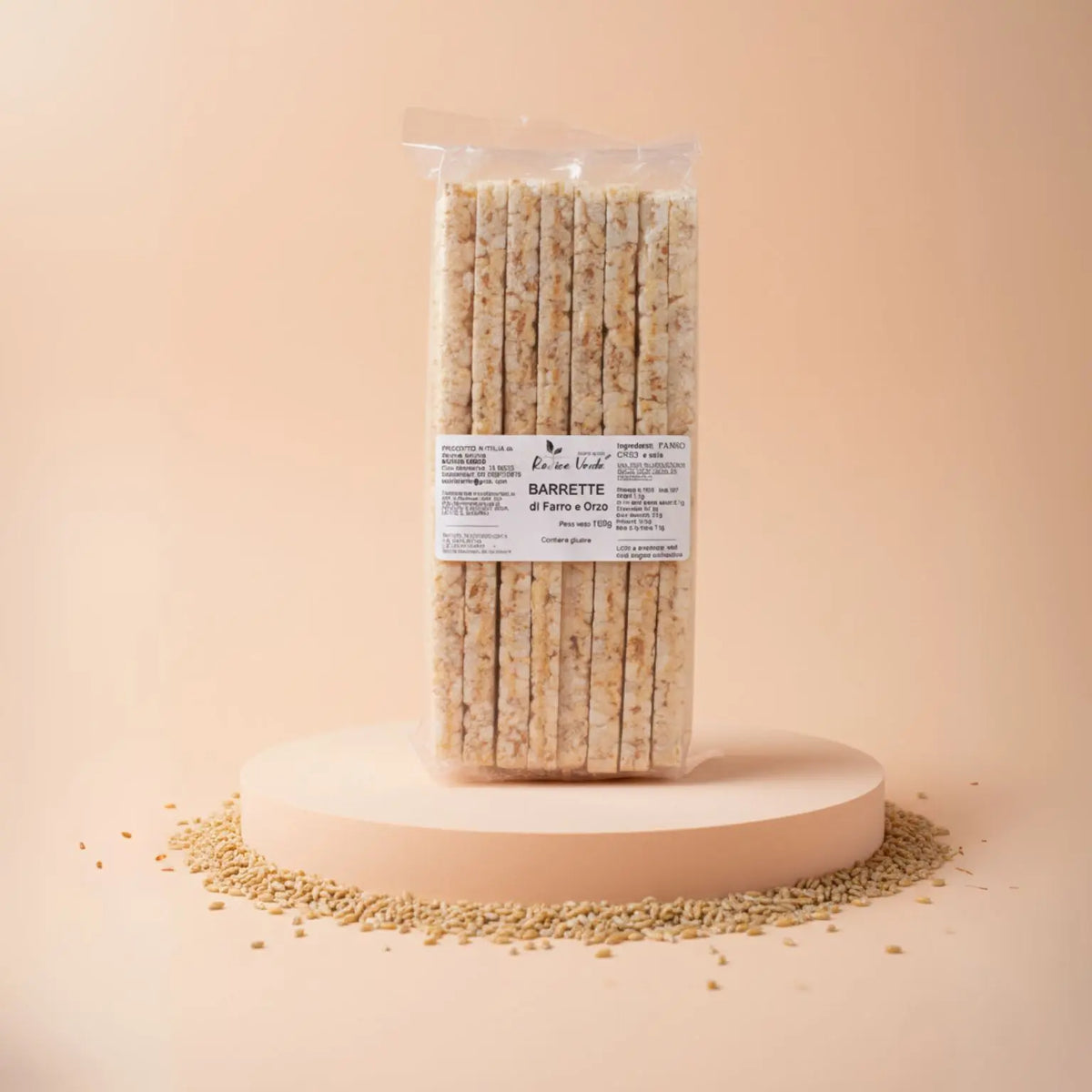 barrette di farro e orzo realizzate con farro e orzo coltivati e raccolti in Molise