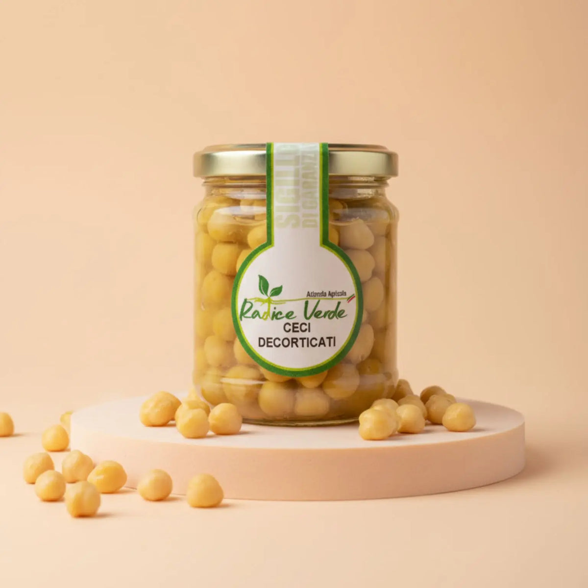ceci decorticati al naturale in vetro coltivati in Molise senza conservanti. Facilmente digeribili e perfetti per la tua alimentazione sana 