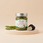 Crema di Asparagi artigianale con Tartufo Nero estivo realizzata da un produttore locale nel cuore del Molise. Formato 120g