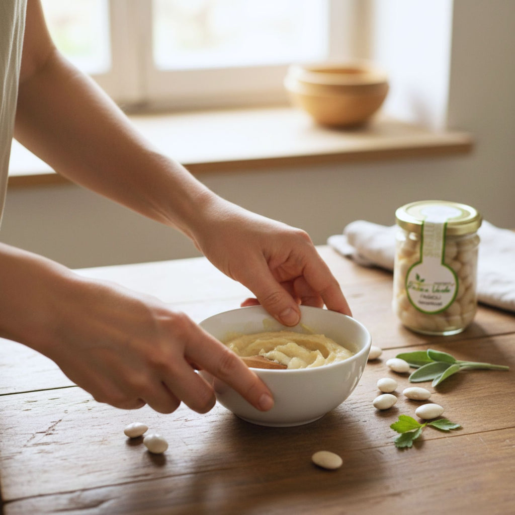 crema di fagioli decorticati, perfetta per antipasti o primi piatti