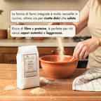 la farina di farro integrale è molto versatile in cucina, ottima sia per ricette dolci che salate. È ricca di fibre, proteine e perfetta per chi cerca sapori autentici e leggerezza.