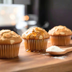 muffin al miele e noci realizzati con farina di farro integrale