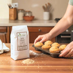 muffin salati realizzati con farina di farro integrale e crema di carciofi e tartufo nero