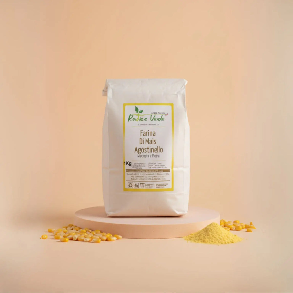 confezione di farina di mais agostinello artigianale da 1 kg