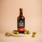 bottiglia di birra ambrata italiana di qualità