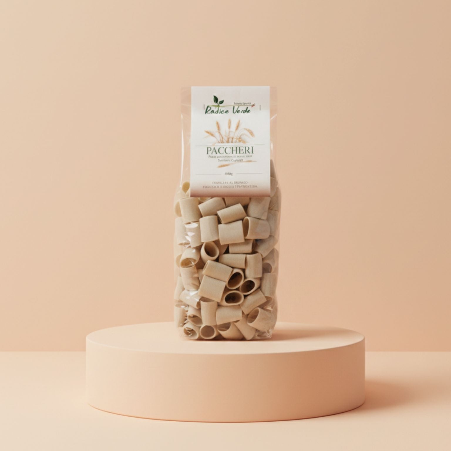 Paccheri di grano duro senatore cappelli realizzati artigianalmente in Molise. Confezione da 500g.