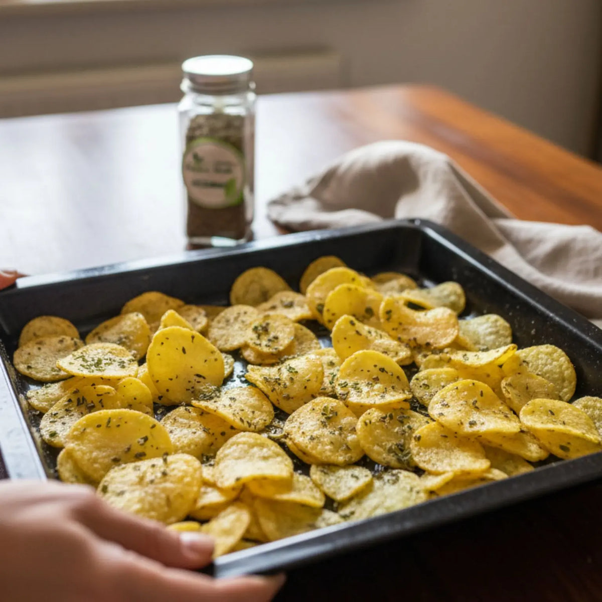patate al forno con olio extravergine di oliva e origano