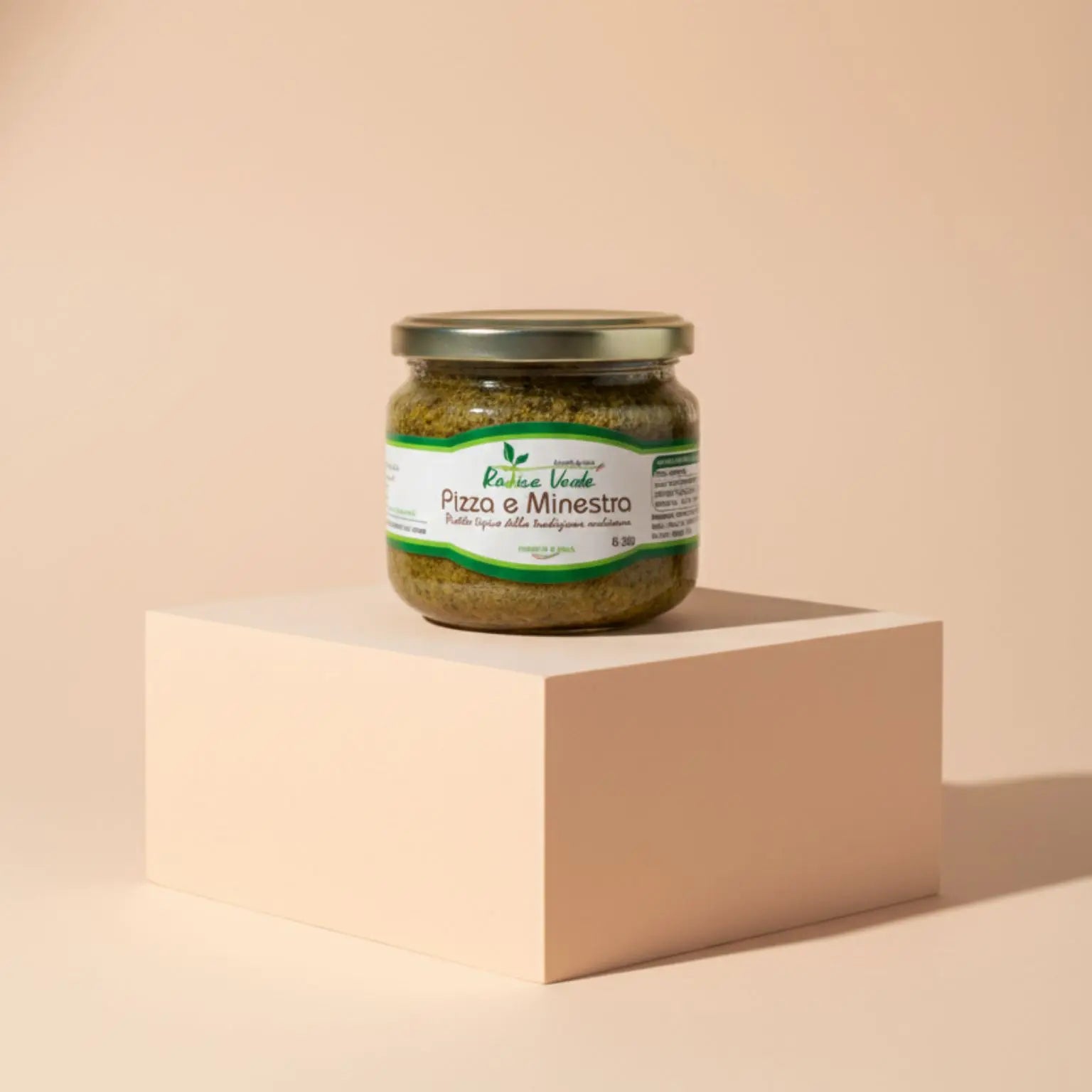 pizza e minestra in vetro realizzata artigianalmente in Molise