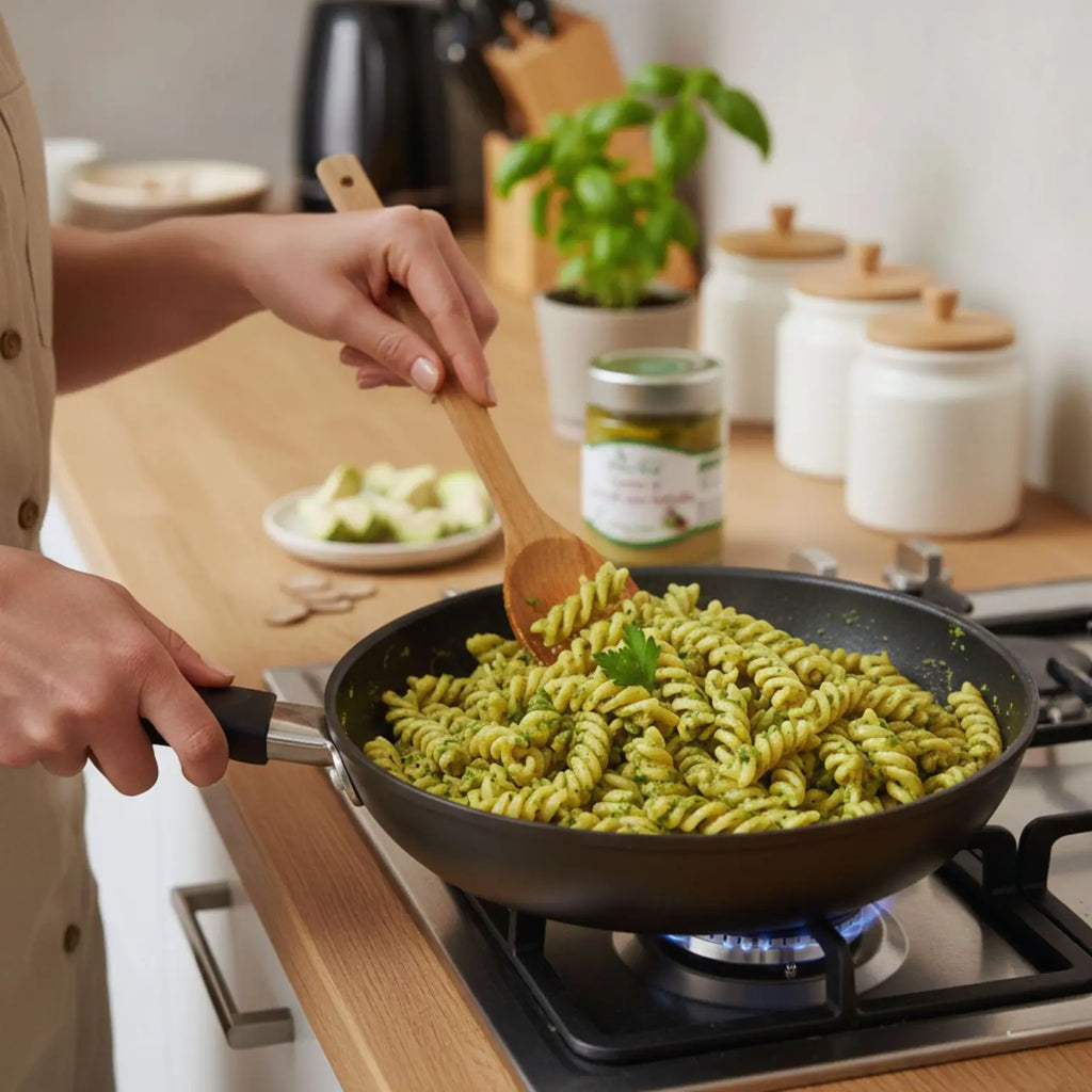 pasta di grano senatore cappelli artigianale e crema di carciofi e tartufo nero