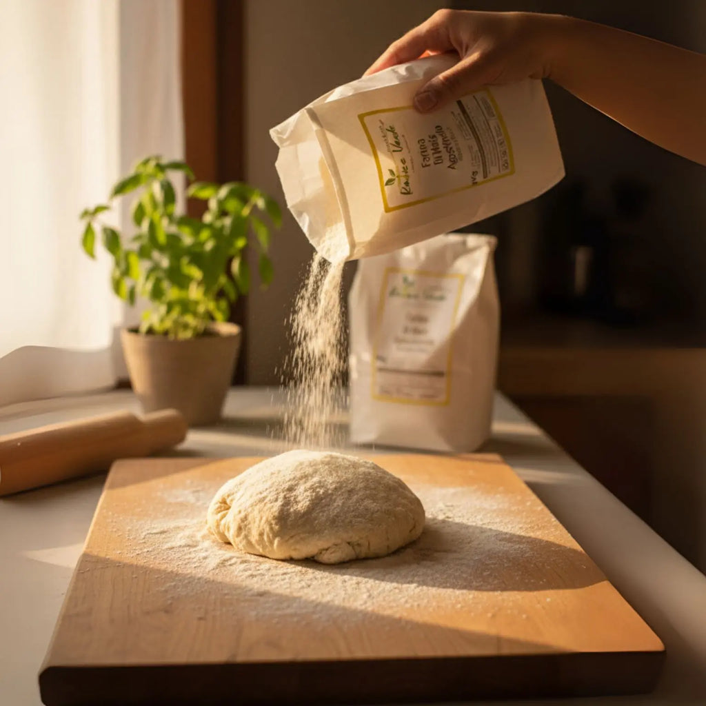 impasto con farina di mais agostinello artigianale realizzata in Molise