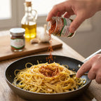 spaghetti di grano duro senatore cappelli, aglio olio e peperoncino frantumato