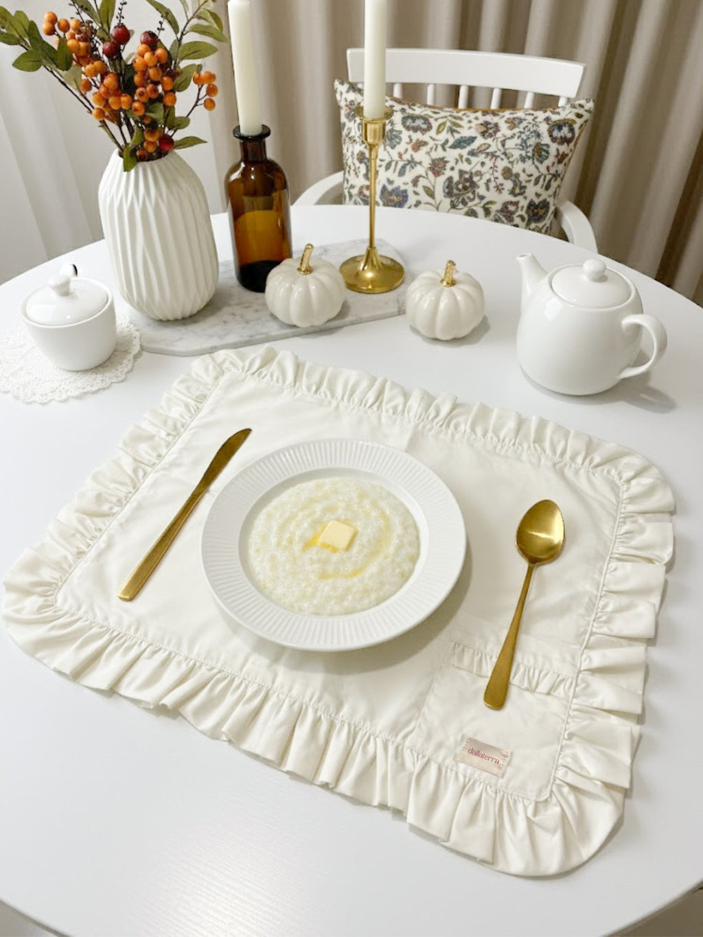 Tovaglietta rettangolare Flour - 100% cotone