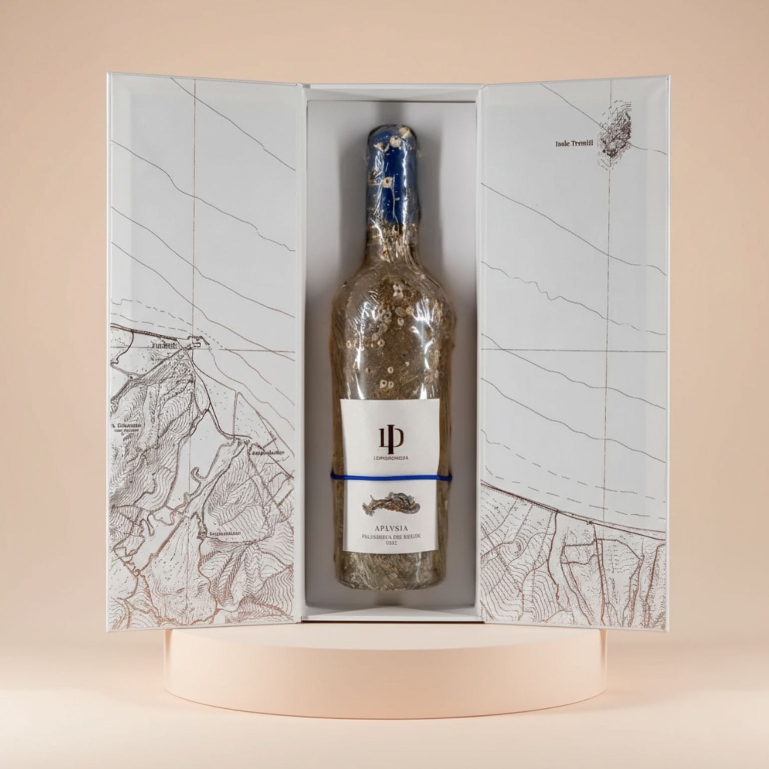 Vino Falanghina del Molise DOC "Aplysia" affinato in mare in formato 75 cl con confezione