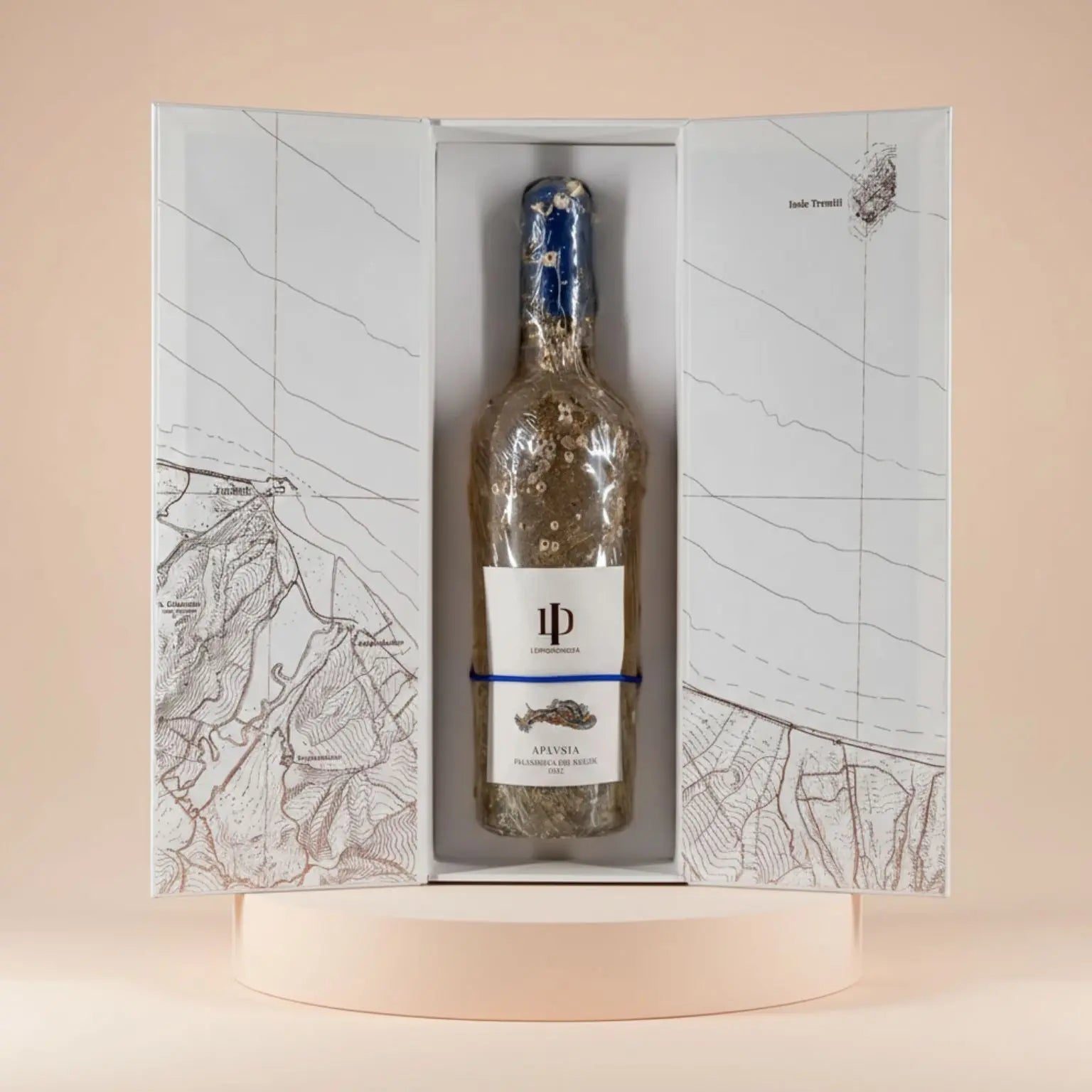 Vino Falanghina del Molise DOC "Aplysia" affinato in mare in formato 75 cl con confezione