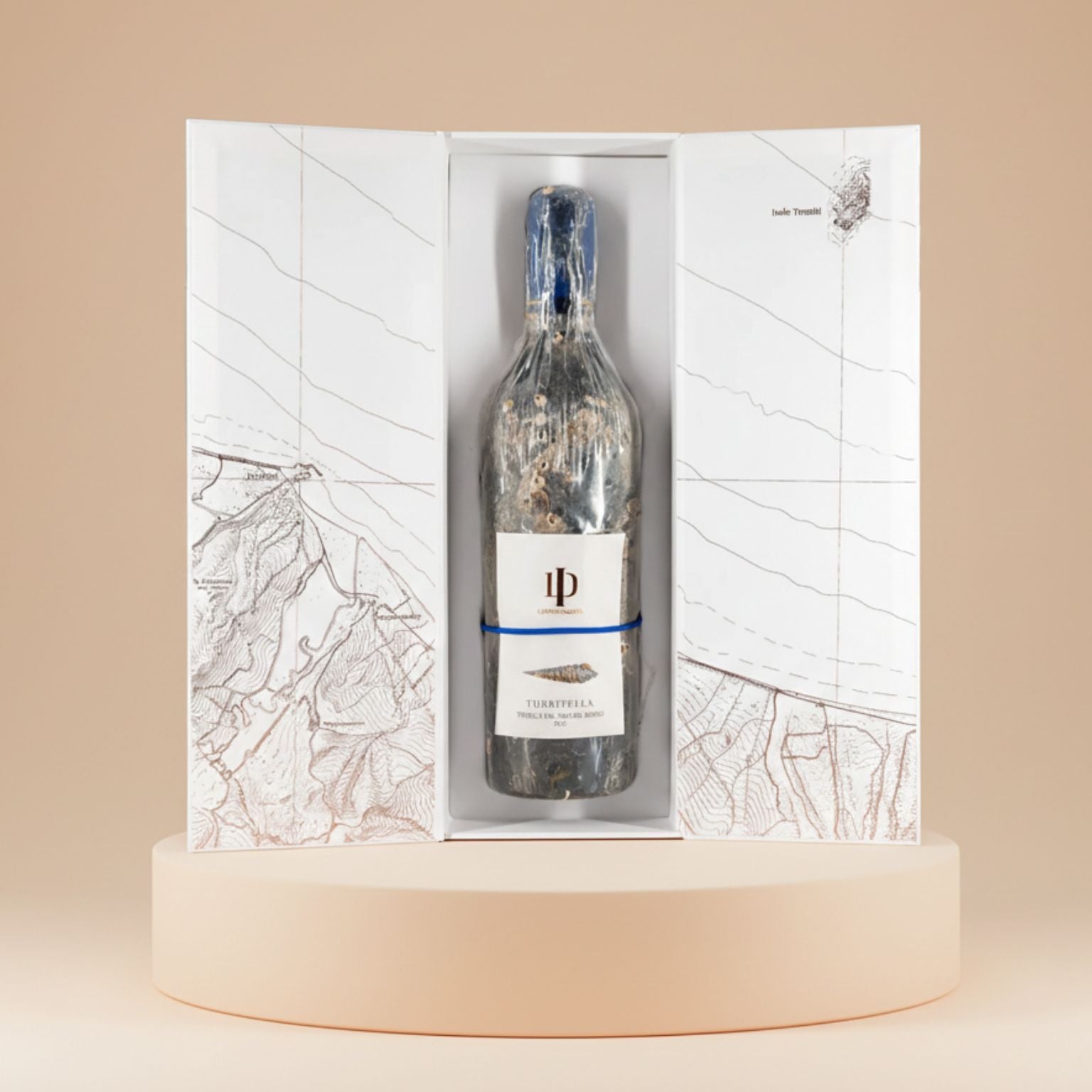 Vino Rosso Tintilia del Molise DOC "Turritella" affinato in mare in formato 75 cl con confezione