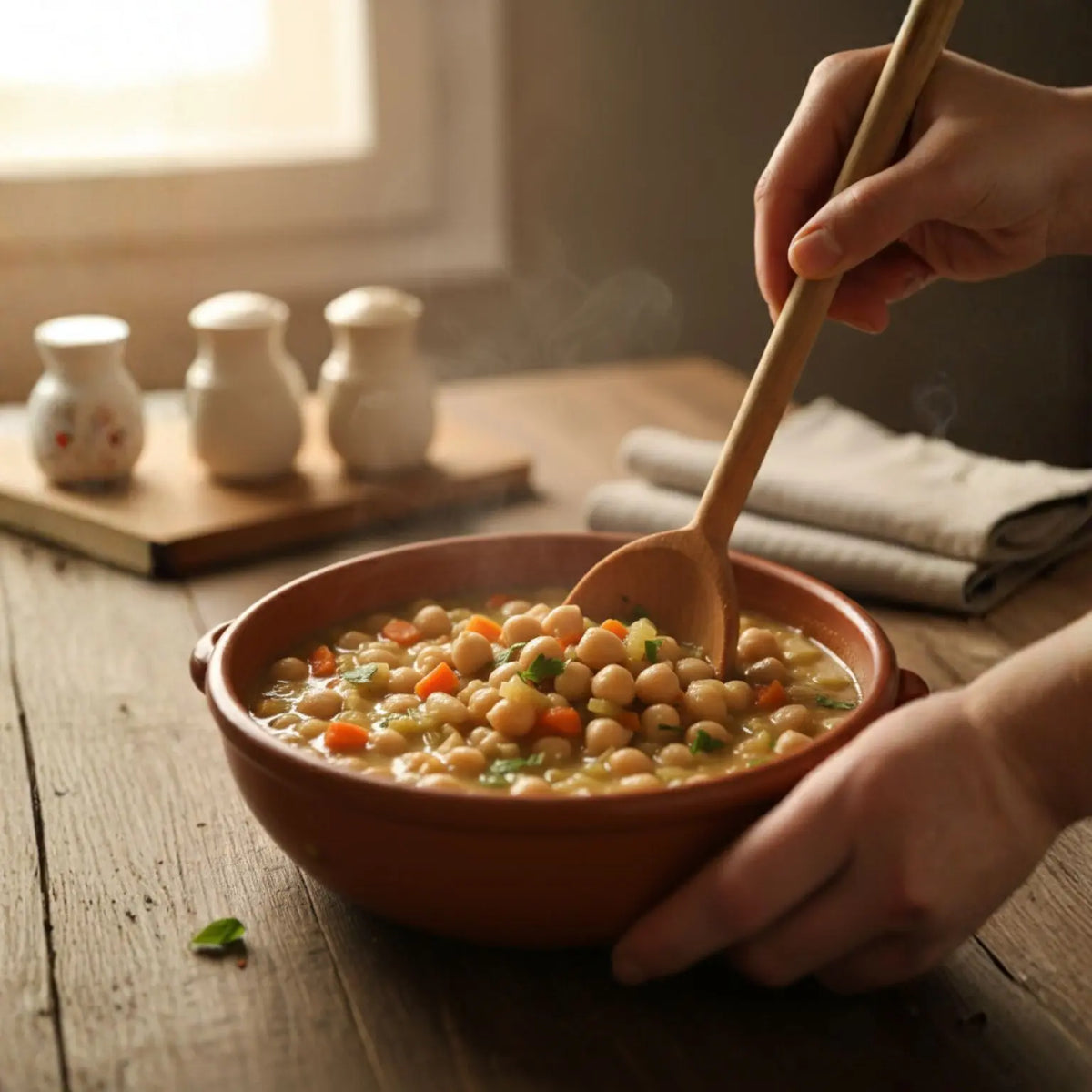 zuppa di legumi e cicerchie secche. Perfetta da gustare come primo piatto sano e nutriente