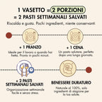 zuppa di legumi e farro, vasetto di vetro 300g. Due porzioni = due pranzi salvati durante la settimana
