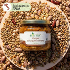 zuppa di legumi artigianale realizzata in italia da un piccolo produttore locale nel cuore del Molise